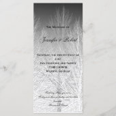 Winter Branches Zwart Wit Grijs Trouwprogramma Programmakaart (Voorkant)