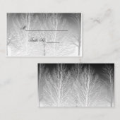 Winter Branches Zwart Wit Trouwplaats Kaart Plaatskaartje (Voorkant / Achterkant)