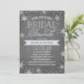 Winter Bridal Brunch Kaart (Staand voorkant)