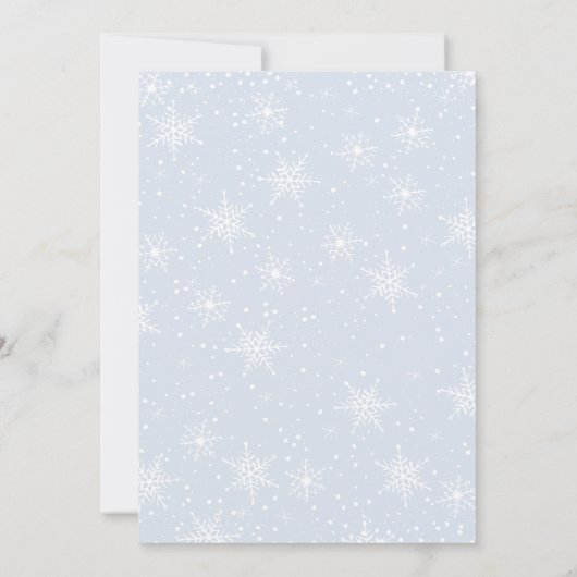 Winter Bridal Brunch Kaart (Achterkant)