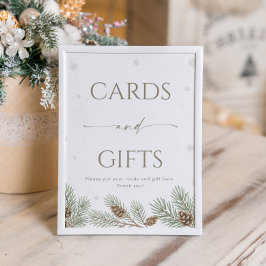 Winter Bridal Shower Cards and Gifts Poster