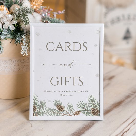 Winter Bridal Shower Cards and Gifts  Poster