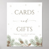 Winter Bridal Shower Cards and Gifts  Poster (Voorkant)