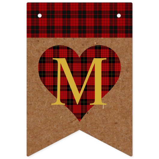 Winter Bride Buffalo Pset Party Merry Kerstry Vlaggetjes (Tweede vlag)