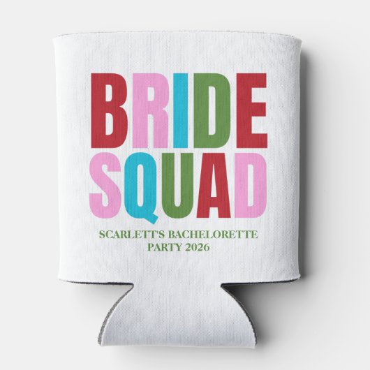 Winter Bride Squad vrijgezellenfeest Blikjeskoeler (Achterkant)