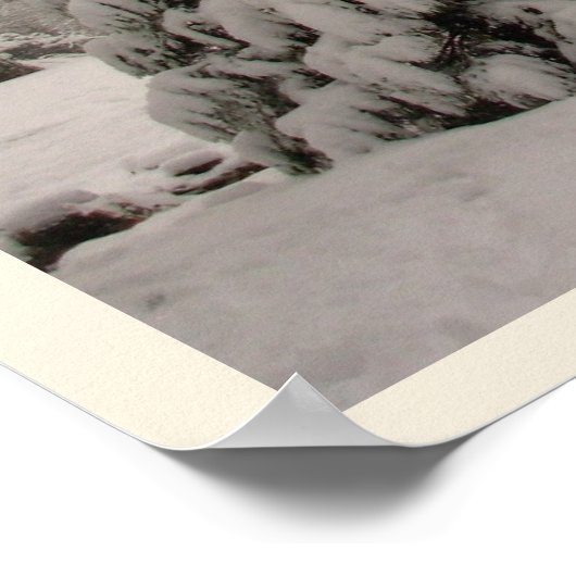 Winter Bridge Art Print Winter Forest Poster (Hoek)