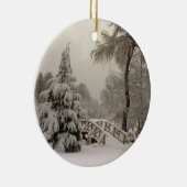 Winter Bridge Ornament Personalized Winter Snow (Rechts)
