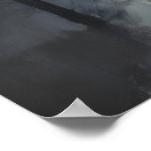 Winter Bridge Over Frozen Stream, Gothic Snowy Poster (Hoek)