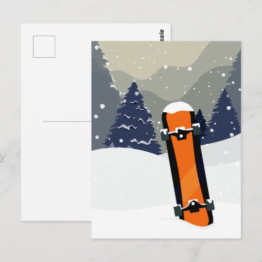 Winter-briefkaart Briefkaart (Voorkant / Achterkant)