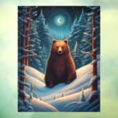 Winter Brown Beer Window Cling Raamsticker (Vel 3)