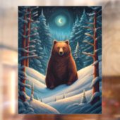 Winter Brown Beer Window Cling Raamsticker (Vel 2)
