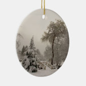 Winter Brug Ornament Sneeuw Bomen Decoraties (Rechts)