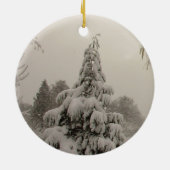 Winter Brug Ornament Sneeuw Bomen Decoraties (Achterkant)