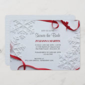 Winter bruids douche uitnodiging (Voorkant / Achterkant)