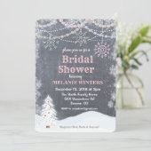 Winter bruids douche uitnodiging (Staand voorkant)