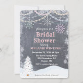 Winter bruids douche uitnodiging (Voorkant)
