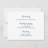 Winter Bruids Douche Uitnodiging Bomen Konijnen (Achterkant)