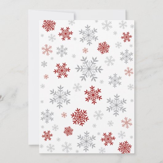 Winter Bruids Douche Uitnodiging Bourgogne Sneeuwv (Achterkant)