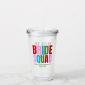 Winter Bruids Feest Team Afscheidsceremonie Bruids Acryl Drinkbeker (Achterkant)