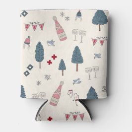 Winter Bruidsfeest Favor Apres Ski Roze Blikjeskoeler