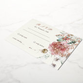 Winter Bruidsflora 2 Folie Uitnodiging (Gedraaid)