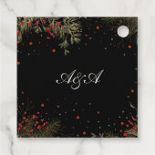 Winter Bruiloft Aangepaste Elegante Inspiratie Tre Bedankjes Labels (Achterkant)