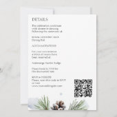 Winter bruiloft alles in een besneeuwde dennen sja kaart (Achterkant)