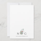 Winter Bruiloft Bewaar de datum Eucalyptus Bladgro Save The Date (Achterkant)