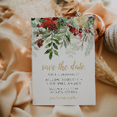 Winter bruiloft Bewaar de datum Kaart