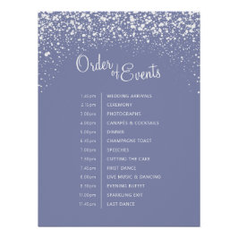 Winter bruiloft blauw grijs sneeuw hemel volgorde perfect poster