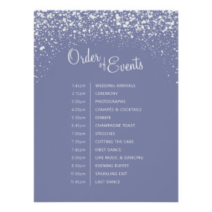 Winter bruiloft blauw grijs sneeuw hemel volgorde perfect poster