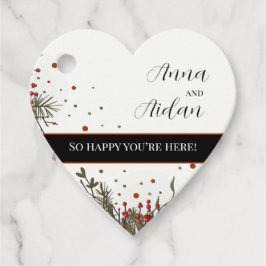 Winter Bruiloft Bloemen Moderne Elegante Inspirati Bedankjes Labels