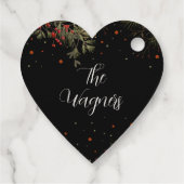 Winter Bruiloft Bloemen Moderne Elegante Inspirivi Bedankjes Labels (Achterkant)