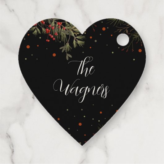 Winter Bruiloft Bloemen Moderne Elegante Inspirivi Bedankjes Labels (Achterkant)