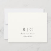 Winter bruiloft bloemen RSVP kaartje (Achterkant)