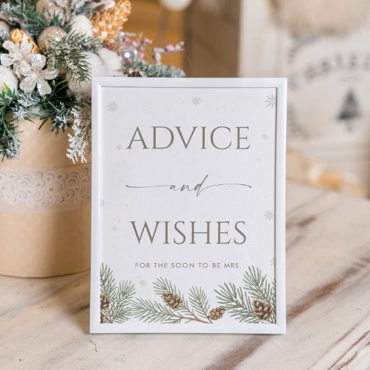 Winter Bruiloft Borrel Advies en Wensen Poster