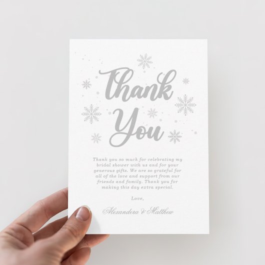 Winter Bruiloft Borrel Bedankkaart