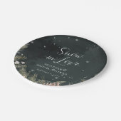 Winter Bruiloft Borrel Papieren Bordje (Gekanteld)