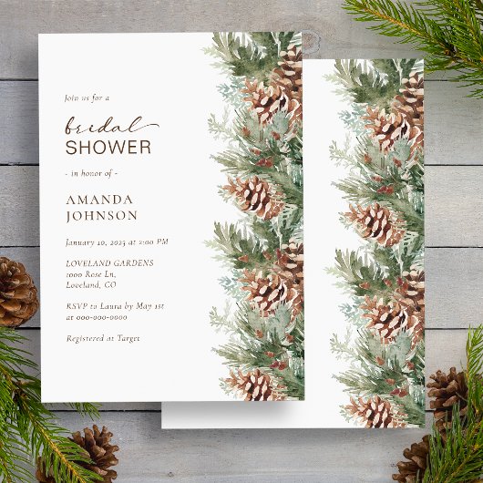 Winter Bruiloft Bridal Shower Kaart
