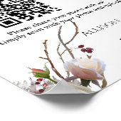 Winter bruiloft Capture liefde QR code bruiloft fo Poster (Hoek)