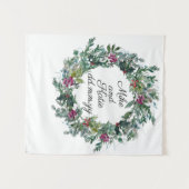 Winter bruiloft ceremonie achtergrond fotocabine p wandkleed (Voorkant (horizontaal))