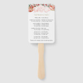 Winter bruiloft ceremonie programma vergulde bloem handwaaier (Achterkant)