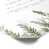 Winter bruiloft dames badkamer mand teken poster (Hoek)