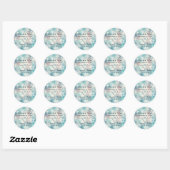 Winter Bruiloft Dank Je Favor Ronde Sticker (Vel)