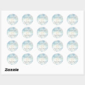 Winter Bruiloft Dank Je Favoriet Ronde Sticker (Vel)