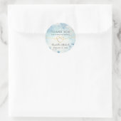 Winter Bruiloft Dank Je Favoriet Ronde Sticker (Tas)