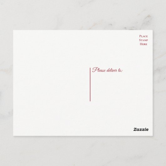 Winter bruiloft dank u kerst herten bloemen briefkaart (Achterkant)