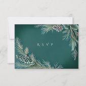 Winter bruiloft dennen kegels dennenbessen groen w (Voorkant)