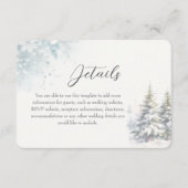 Winter Bruiloft Details Kaart (Voorkant)