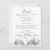 Winter bruiloft details Land, rustieke berg Kaart (Voorkant)